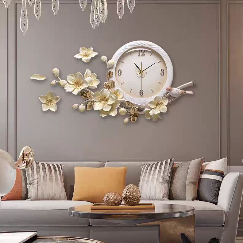 Cuadro Decorativo Flores Blancas en Calabaza Hulu Jade | Arte de Pureza y Fortuna en Poliresina 3D