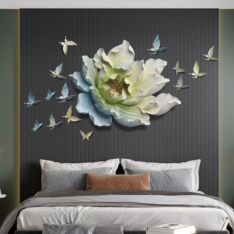 Cuadro Decorativo Corazón Floral Luminoso | Arte de Liberación y Belleza en Poliresina 3D