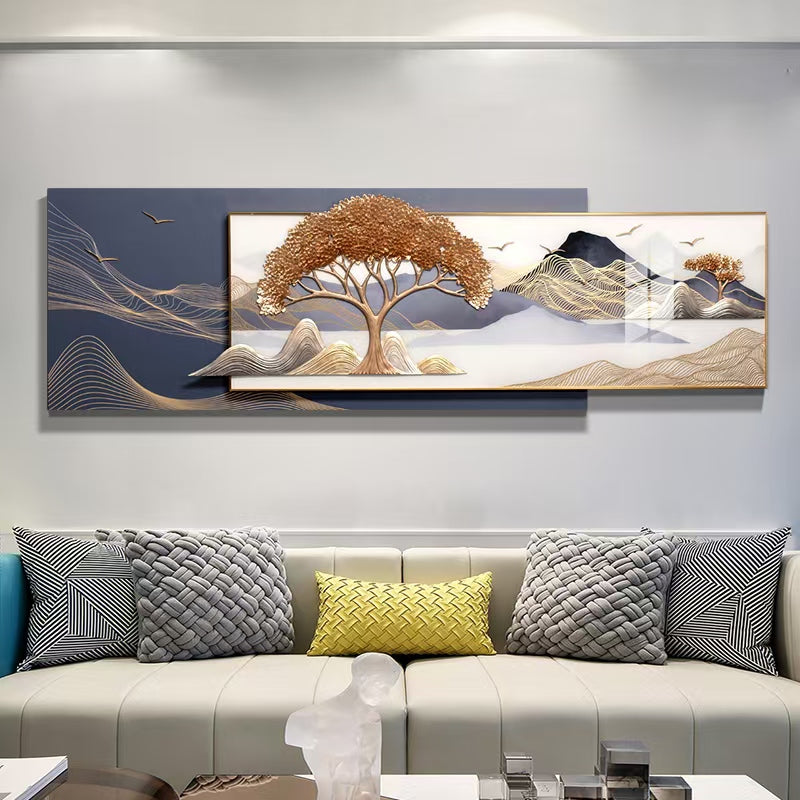 Cuadro Decorativo Ciervo Mítico con Cuerna de Luz y Luz LED | Arte de Longevidad y Prosperidad en Poliresina 3D