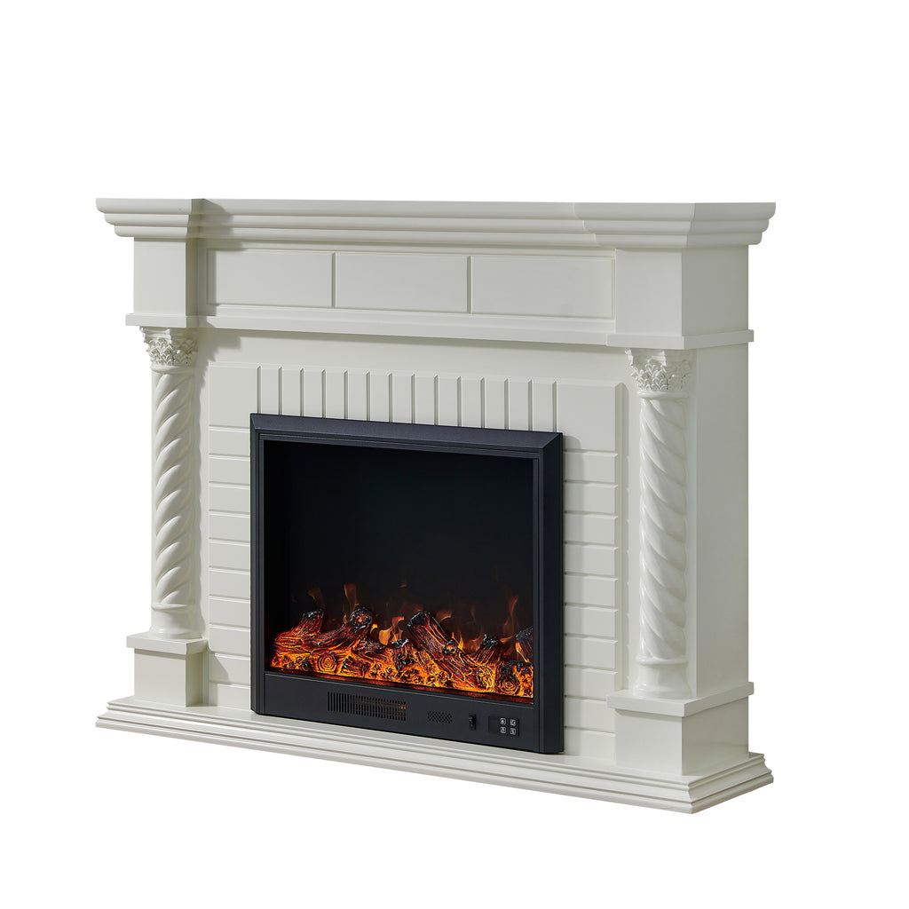Chimenea Marfil Royale – Elegancia Clásica en tu Hogar