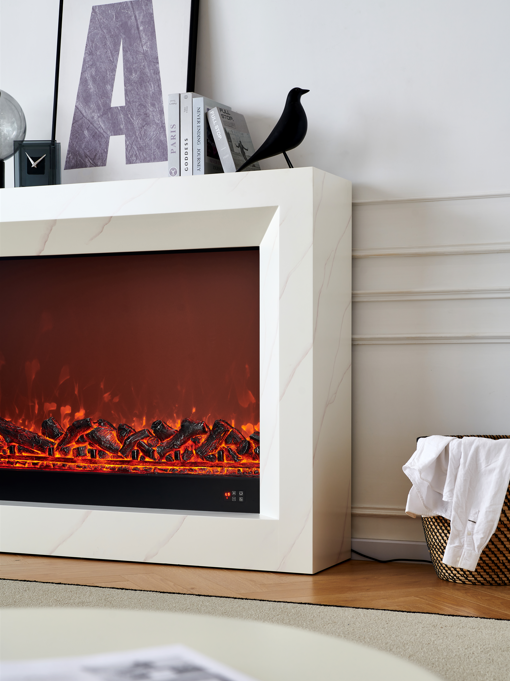 Chimenea Mármol Alba – Minimalismo Sofisticado