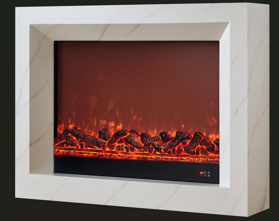 Chimenea Mármol Alba – Minimalismo Sofisticado