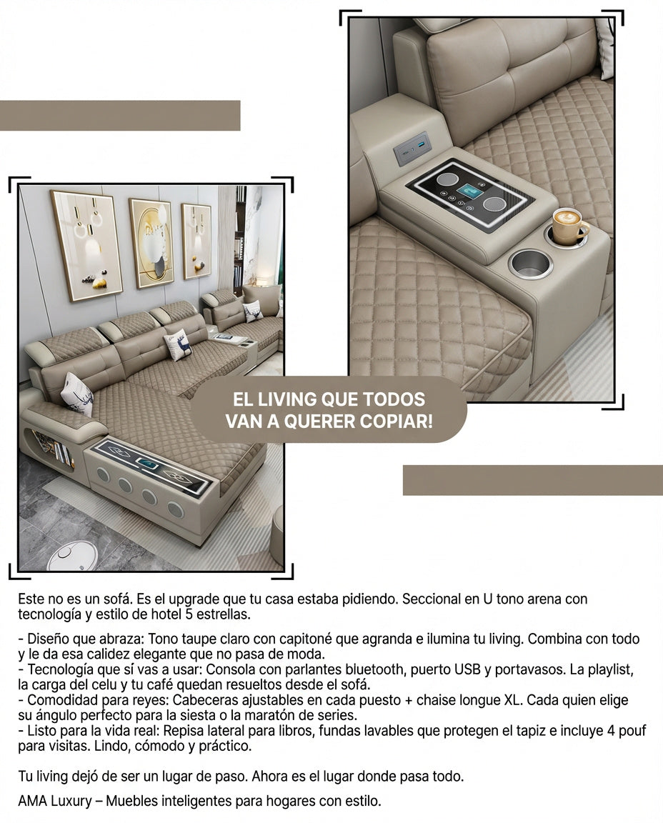 Sofá Seccional Gris