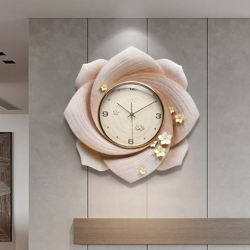 Cuadro Decorativo Rosa con Reloj | Arte Espiritual 3D en Poliresina