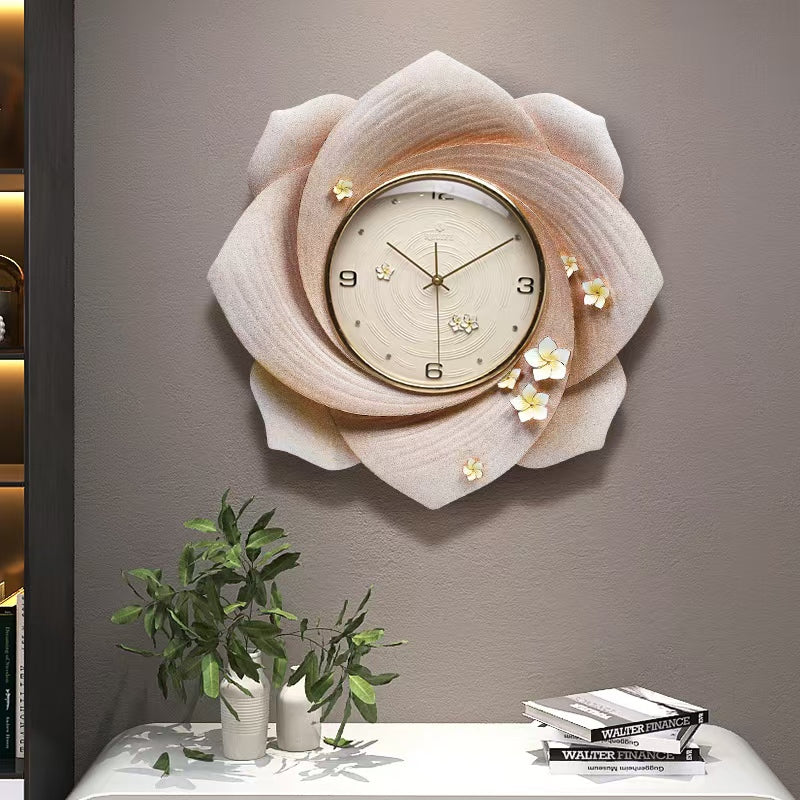 Cuadro Decorativo Rosa con Reloj | Arte Espiritual 3D en Poliresina
