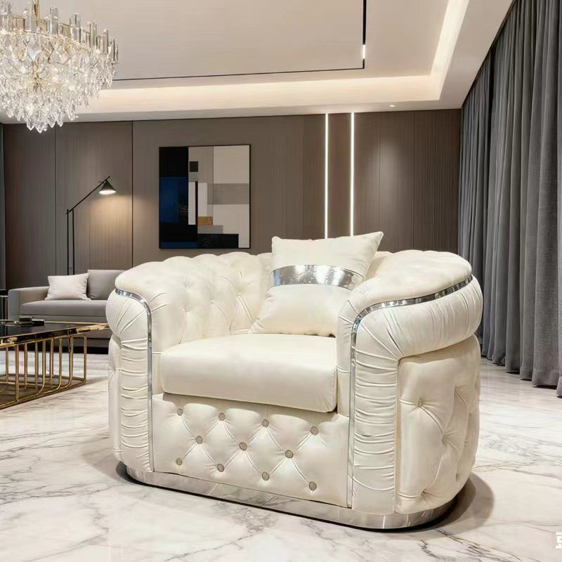Sofá Capitone Blanco de Diseño Italiano