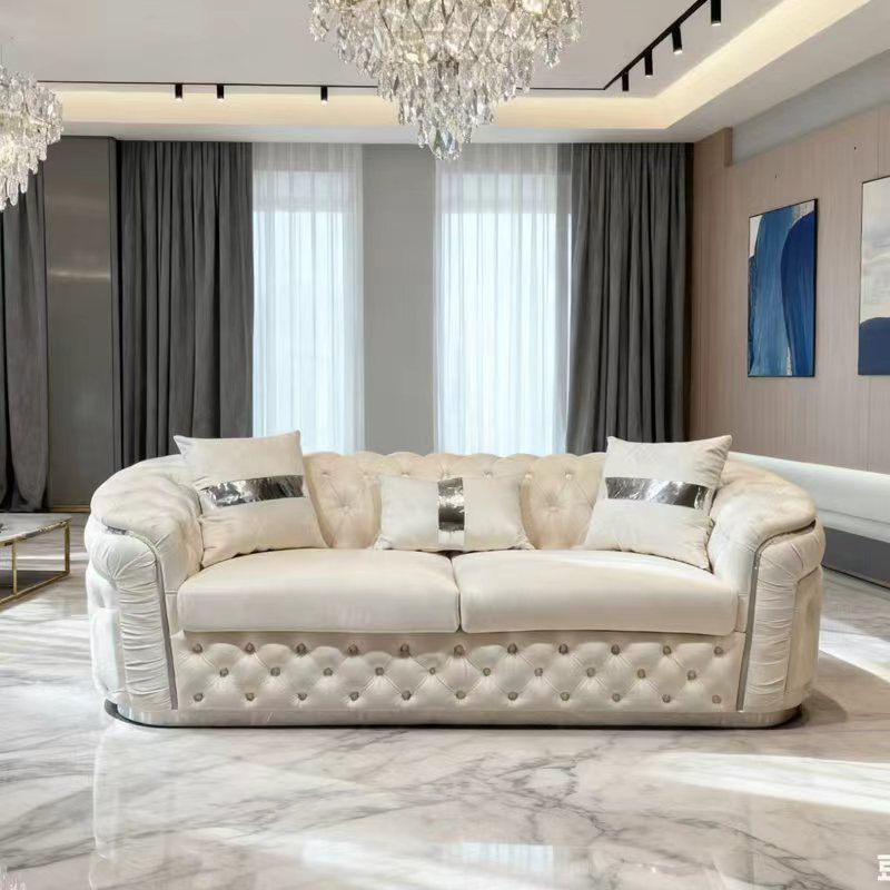 Sofá Capitone Blanco de Diseño Italiano