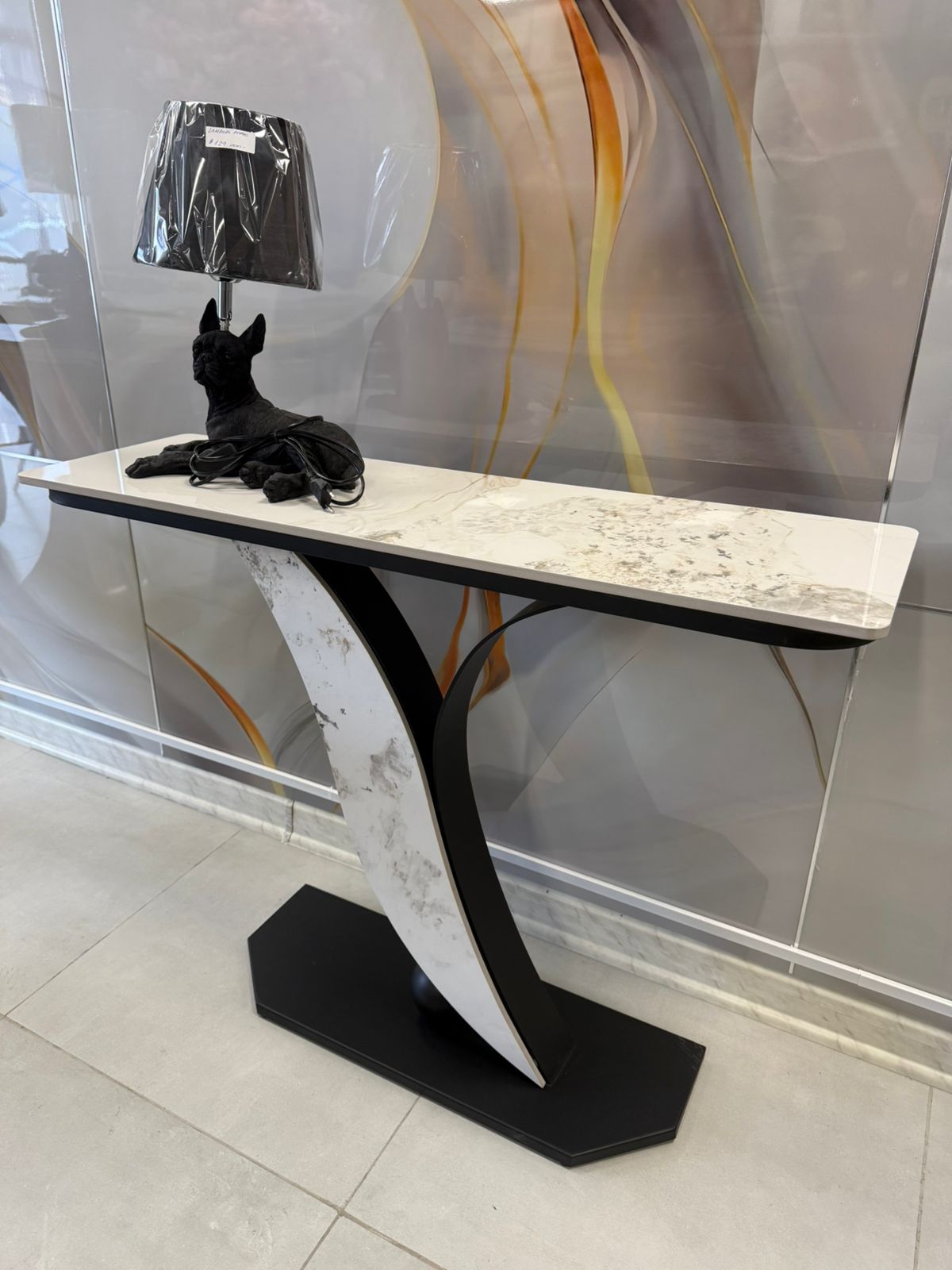 Mesa de Arrimo Ceramic TOP Blanco – Elegancia Moderna para tu Entrada