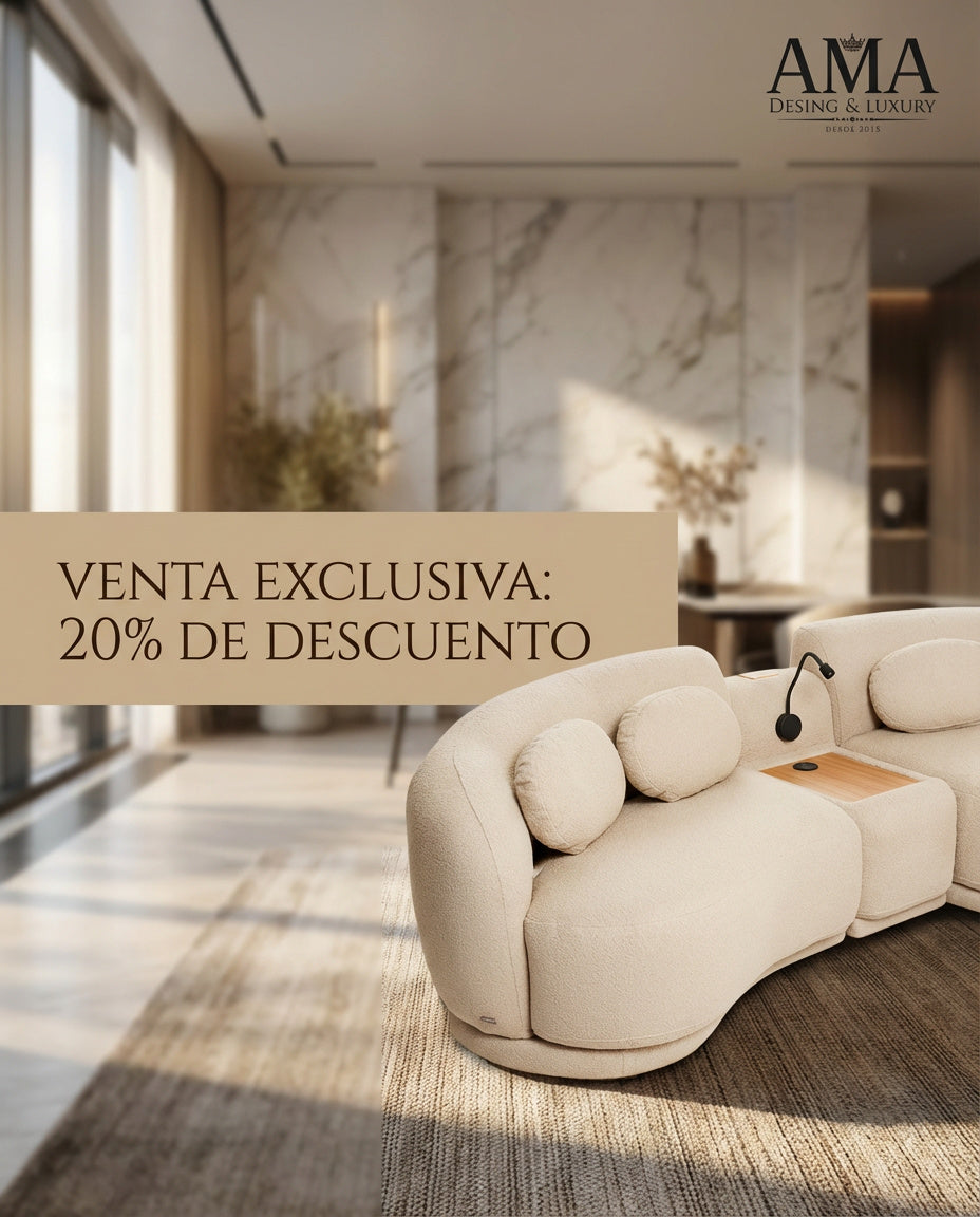 sofá modular de diseño curvo – Ama Luxury