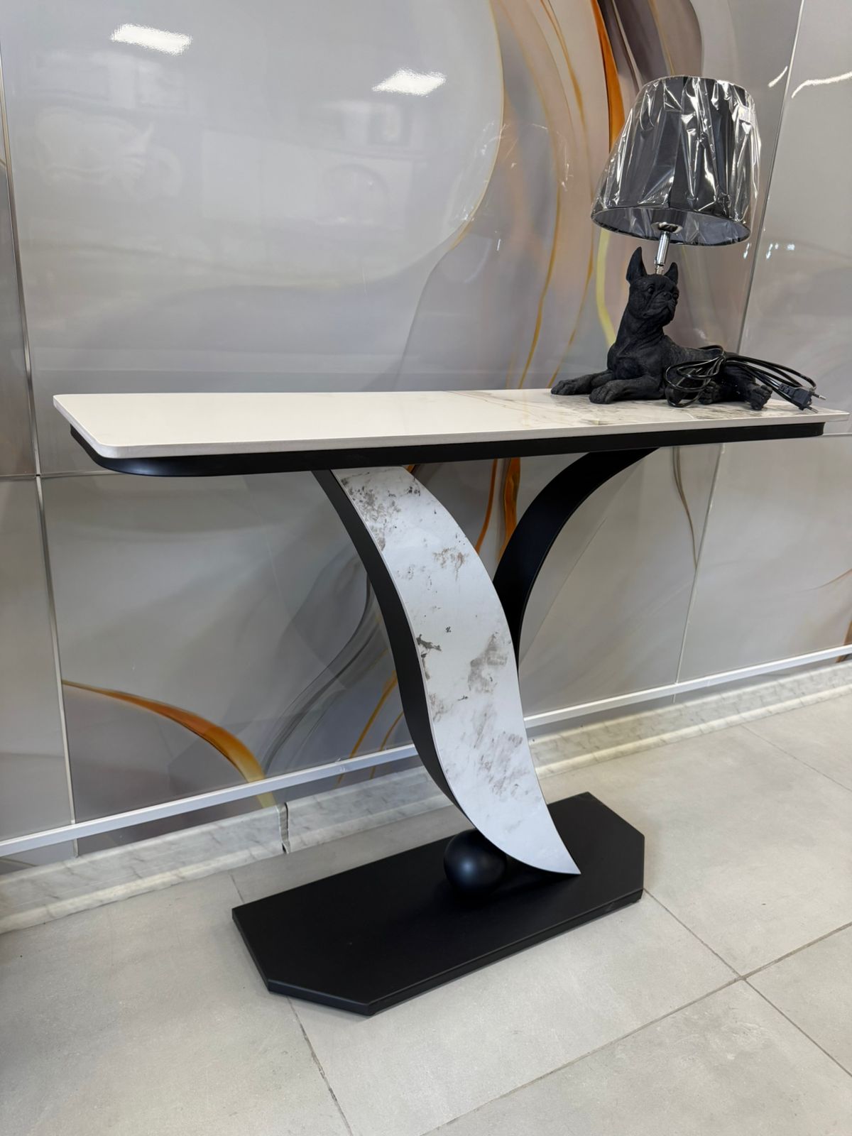 Mesa de Arrimo Ceramic TOP Blanco – Elegancia Moderna para tu Entrada